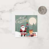 Prettig kerstfeest notitiekaartje (Voorkant / Achterkant in situ)