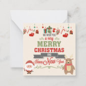 Prettig kerstfeest notitiekaartje (Achterkant)