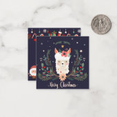 Prettig kerstfeest notitiekaartje (Voorkant / Achterkant in situ)
