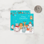 Prettig kerstfeest notitiekaartje (Voorkant / Achterkant in situ)