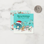 Prettig kerstfeest notitiekaartje (Voorkant / Achterkant in situ)