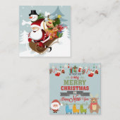 Prettig kerstfeest notitiekaartje (Voorkant / Achterkant)