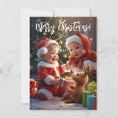 Prettig Kerstfeest Notitiekaartje (Voorkant)