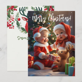 Prettig kerstfeest notitiekaartje