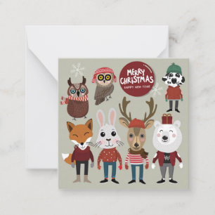 Prettig kerstfeest notitiekaartje