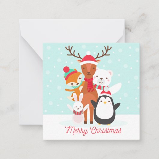 Prettig kerstfeest notitiekaartje (Voorkant)