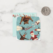 Prettig kerstfeest notitiekaartje (Voorkant / Achterkant in situ)