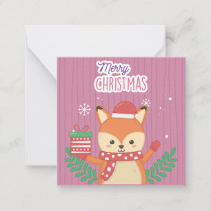 Prettig kerstfeest notitiekaartje
