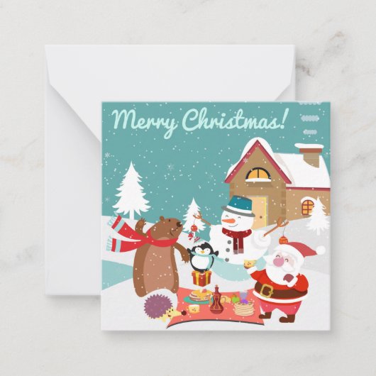 Prettig kerstfeest notitiekaartje (Voorkant)