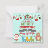 Prettig kerstfeest notitiekaartje (Achterkant)