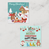 Prettig kerstfeest notitiekaartje (Voorkant / Achterkant)