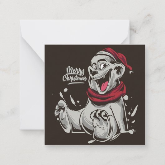 Prettig kerstfeest notitiekaartje (Voorkant)