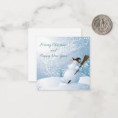 Prettig kerstfeest notitiekaartje (Voorkant / Achterkant in situ)