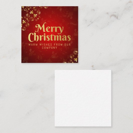 Prettig kerstfeest notitiekaartje (Voorkant / Achterkant)