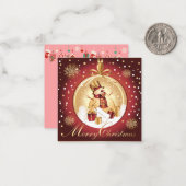 Prettig kerstfeest notitiekaartje (Voorkant / Achterkant in situ)