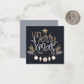 Prettig kerstfeest notitiekaartje (Voorkant / Achterkant in situ)