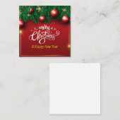 Prettig kerstfeest notitiekaartje (Voorkant / Achterkant)