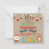Prettig kerstfeest notitiekaartje (Achterkant)