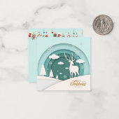 Prettig kerstfeest notitiekaartje (Voorkant / Achterkant in situ)