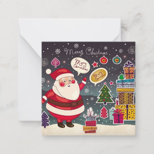 Prettig kerstfeest notitiekaartje (Voorkant)
