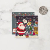 Prettig kerstfeest notitiekaartje (Voorkant / Achterkant in situ)