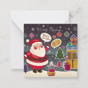 Prettig kerstfeest notitiekaartje