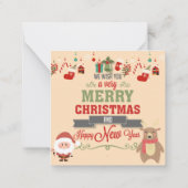 Prettig kerstfeest notitiekaartje (Achterkant)