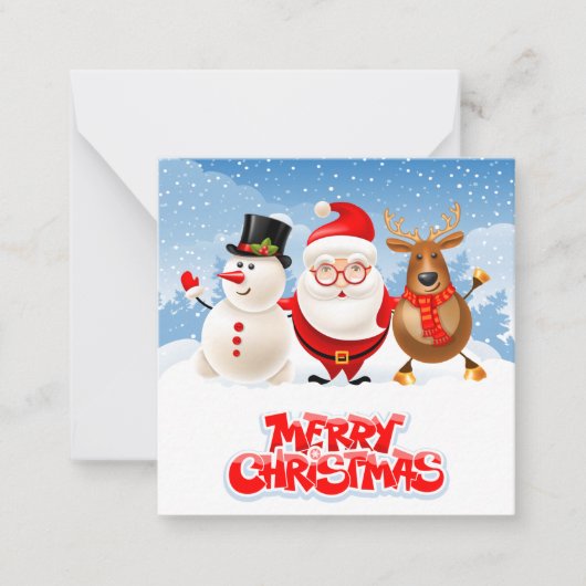 Prettig kerstfeest notitiekaartje (Voorkant)