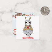 Prettig kerstfeest notitiekaartje (Voorkant / Achterkant in situ)