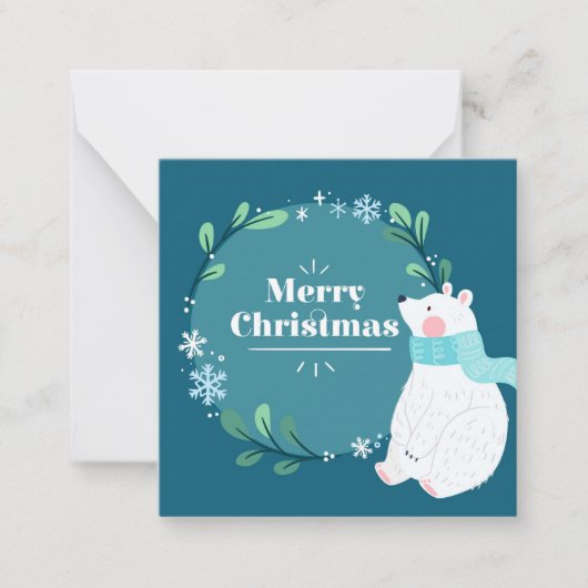 Prettig kerstfeest notitiekaartje (Voorkant)