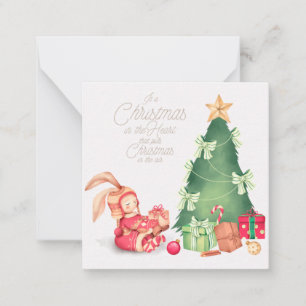 Prettig kerstfeest notitiekaartje