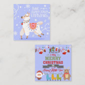 Prettig kerstfeest notitiekaartje (Voorkant / Achterkant)