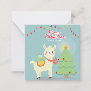 Prettig kerstfeest notitiekaartje