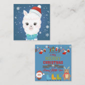 Prettig kerstfeest notitiekaartje (Voorkant / Achterkant)