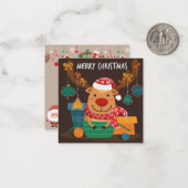 Prettig kerstfeest notitiekaartje (Voorkant / Achterkant in situ)