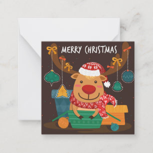 Prettig kerstfeest notitiekaartje