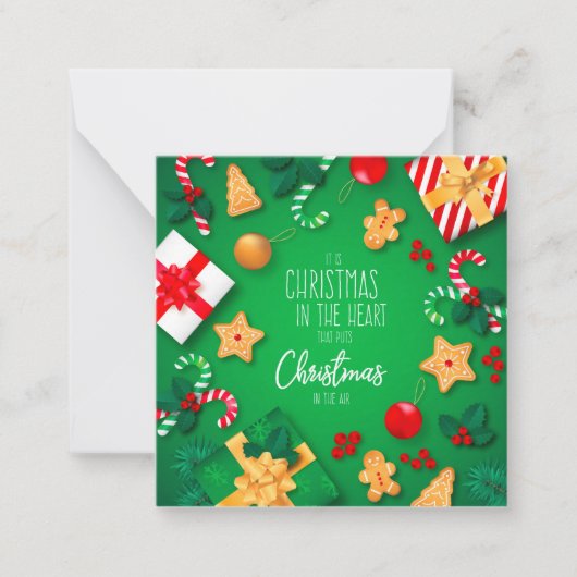 Prettig kerstfeest notitiekaartje (Voorkant)