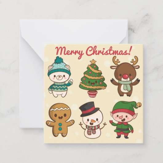 Prettig kerstfeest notitiekaartje (Voorkant)
