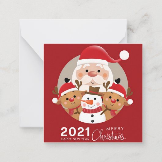 Prettig kerstfeest notitiekaartje (Voorkant)