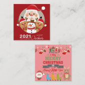 Prettig kerstfeest notitiekaartje (Voorkant / Achterkant)