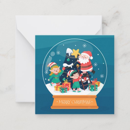 Prettig kerstfeest notitiekaartje (Voorkant)