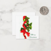 Prettig kerstfeest notitiekaartje (Voorkant / Achterkant in situ)