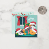 Prettig kerstfeest notitiekaartje (Voorkant / Achterkant in situ)