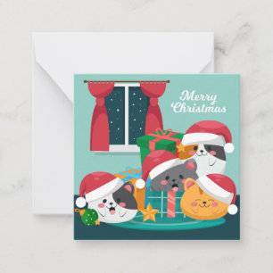 Prettig kerstfeest notitiekaartje