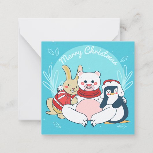Prettig kerstfeest notitiekaartje (Voorkant)