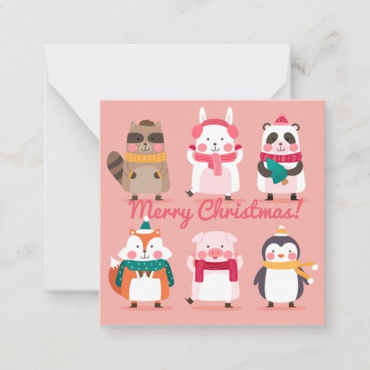 Prettig kerstfeest notitiekaartje (Voorkant)