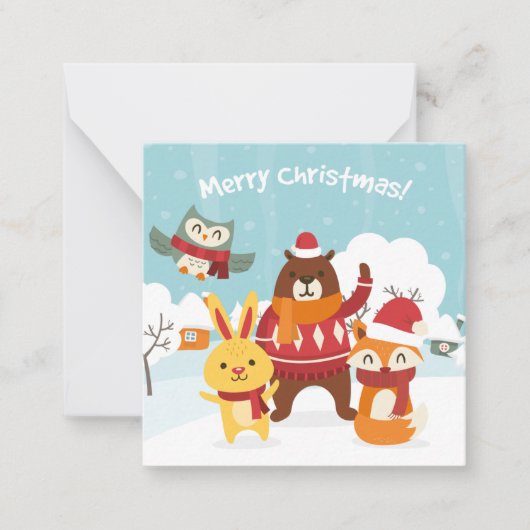 Prettig kerstfeest notitiekaartje (Voorkant)