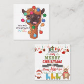 Prettig kerstfeest notitiekaartje (Voorkant / Achterkant)