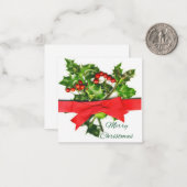 Prettig kerstfeest notitiekaartje (Voorkant / Achterkant in situ)