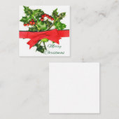 Prettig kerstfeest notitiekaartje (Voorkant / Achterkant)